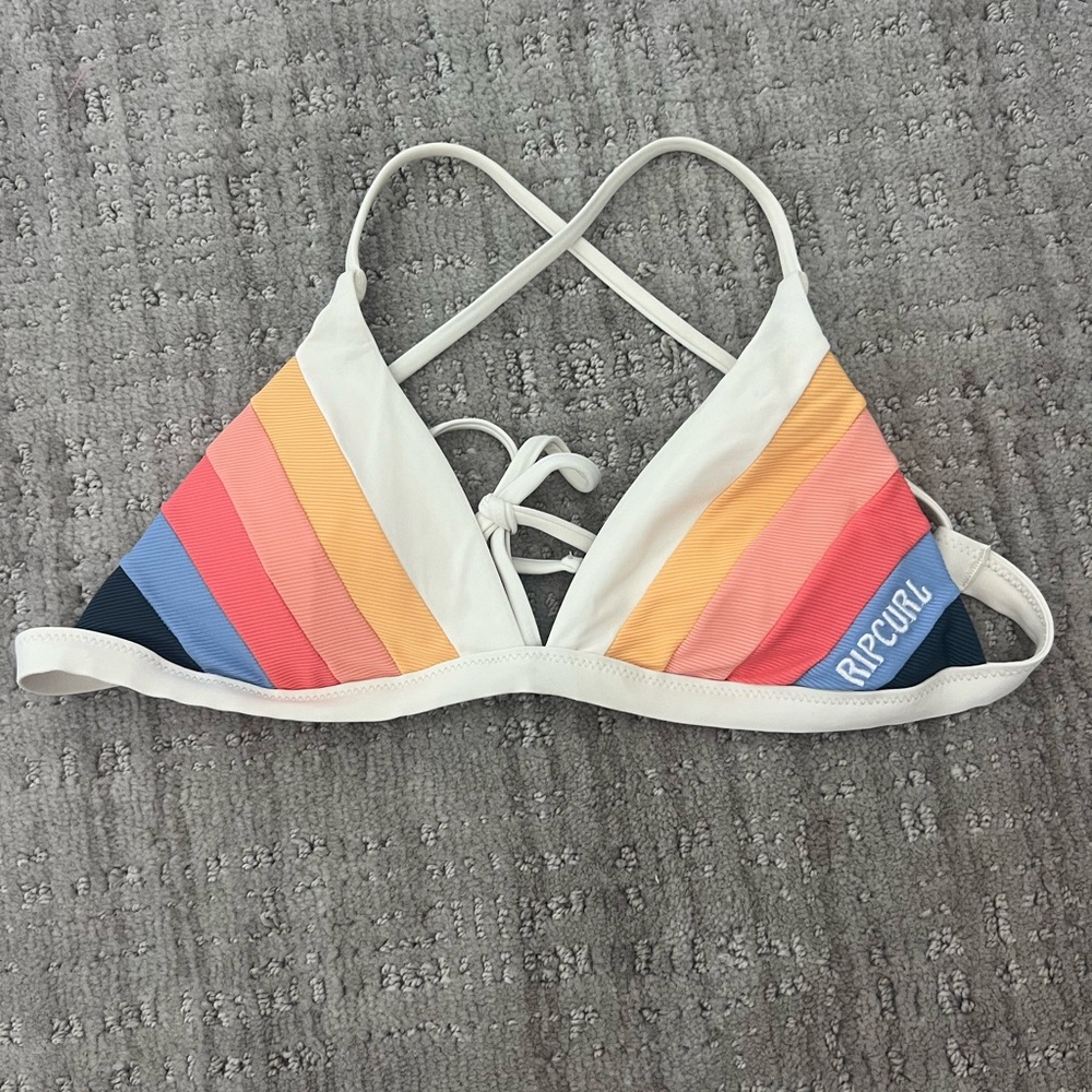 Rip Curl White and Red Bikini Swimwear